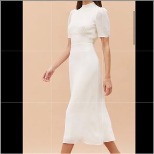 Reformation Dusk Dress in ivory